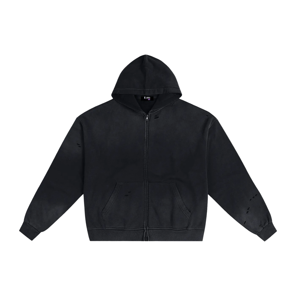 cyberworld,black,zipup,hoodie,distressed,autumn,winter,2026
