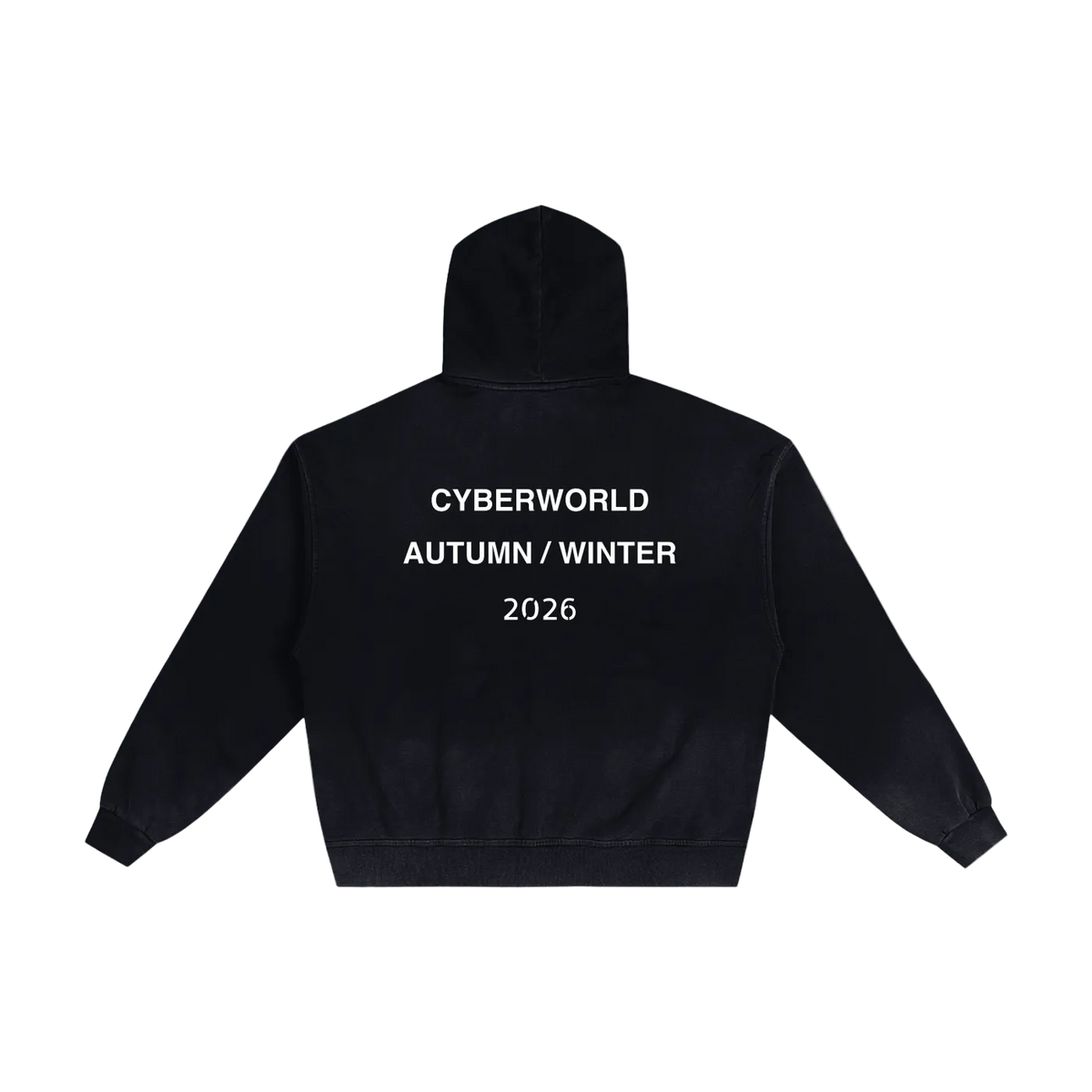 cyberworld,black,zipup,hoodie,distressed,autumn,winter,2026