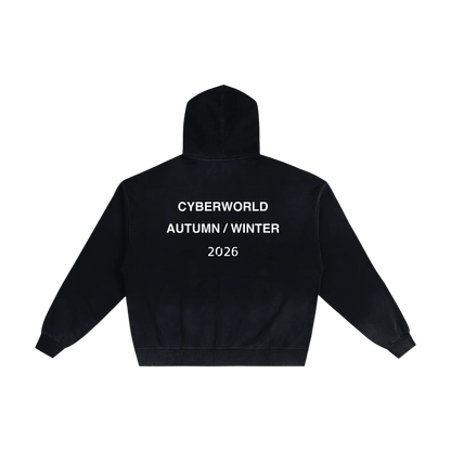 cyberworld,black,zipup,hoodie,distressed,autumn,winter,2026