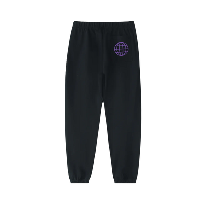 cyberworld,black,essential,sweatpants,daily,globe